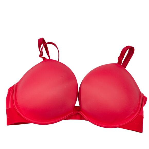 Pink VICTORIA'S SECRET 36D Red Underwire Push-up Bra - Picture 1 of 3